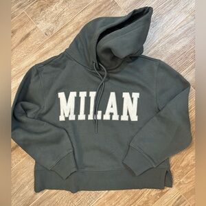 Lou & Grey Milan Fleece Green Hoodie Size XS